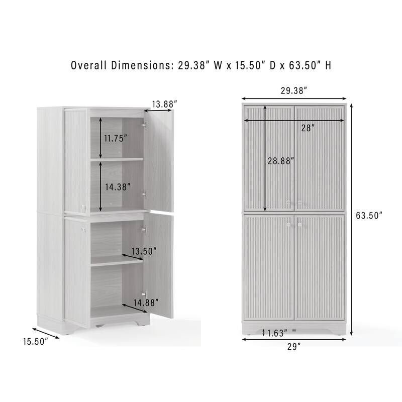 Crosley Naomi 2-Piece Kitchen Storage Pantry Set