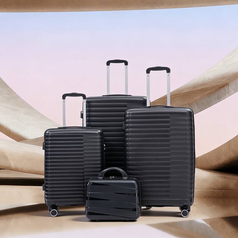 14IN 20IN 24IN 28IN 4 pcs/set in PP Spinner Wheel Luggage, Carry on Suitcase, Iron Pull Rod, Combination Password Lock
