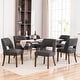 preview thumbnail 144 of 144, Wooden Dining Chairs Set of 2/4/6,Modern Fabric Upholstered Dining Room Chair Kitchen Chairs Set of 6 - Charcoal