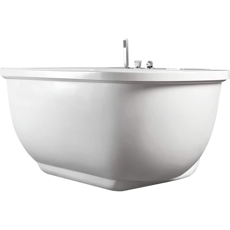 6 ft Acrylic White Whirlpool Bathtub w Fixtures