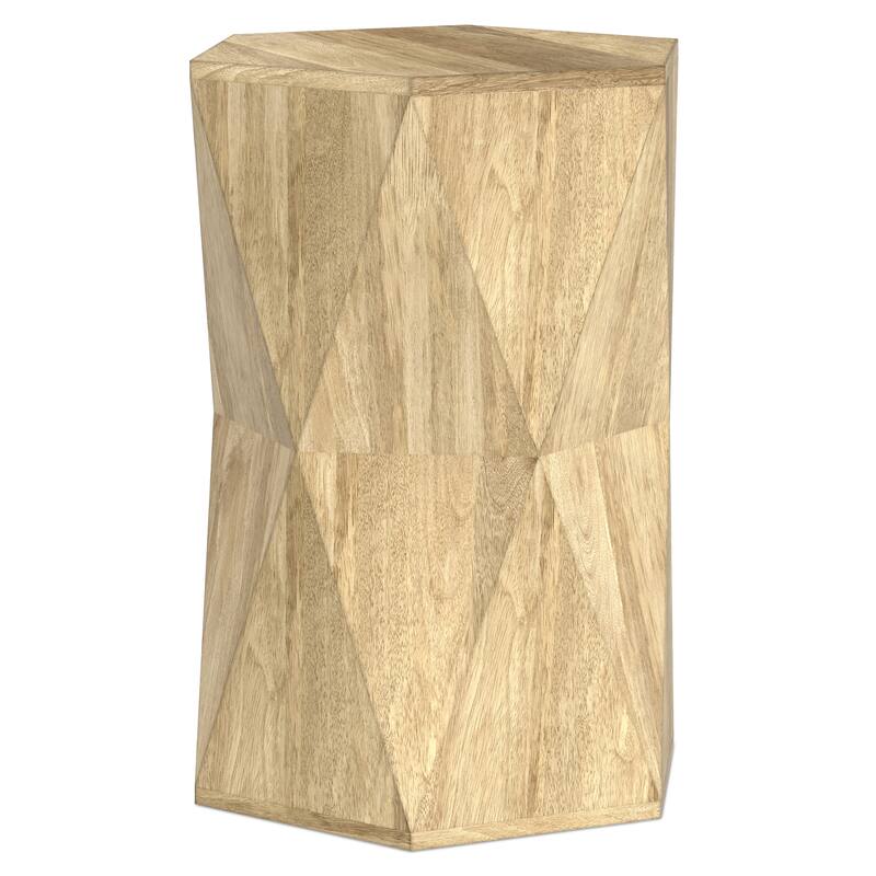 WyndenHall Jerome 16 inch Wide Solid Mango Contemporary End Table & Fully Assembled - 16"W x 16"D x 22"H