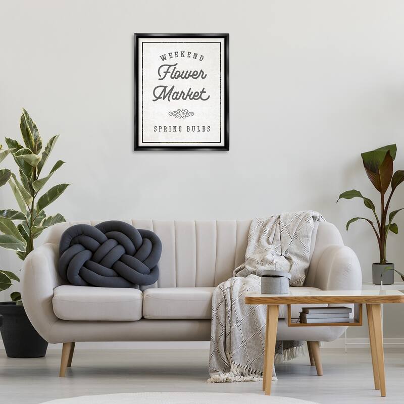 Stupell Flower Market Spring Bulbs Framed Floater Canvas Wall Art Design By Lil' Rue
