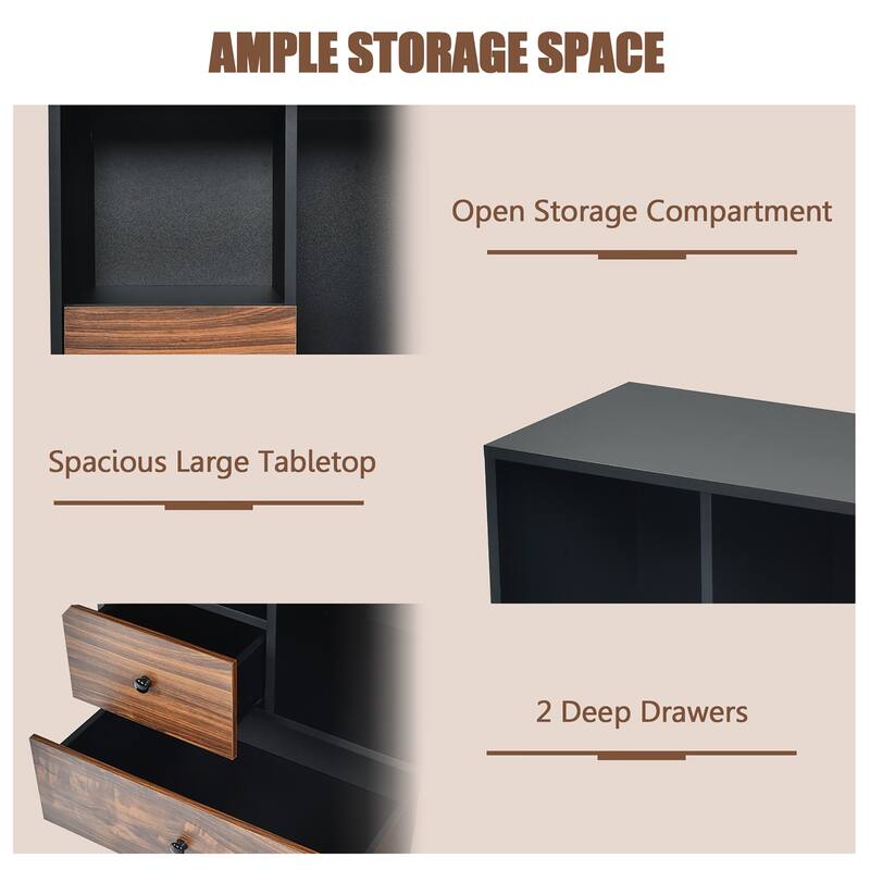 Wood Mobile Filing Cabinet Large Storage Cabinet Printer Stand