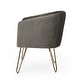 preview thumbnail 22 of 31, Grelton Modern Glam Velvet Club Chair with Hairpin Legs by Christopher Knight Home - 27.50" L x 24.50" W x 31.00" H