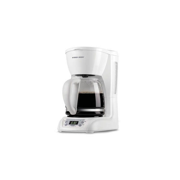 Black Decker DLX1050WW Black Decker DLX1050W 12 Cup Programmable Coffeemaker with Glass Carafe White