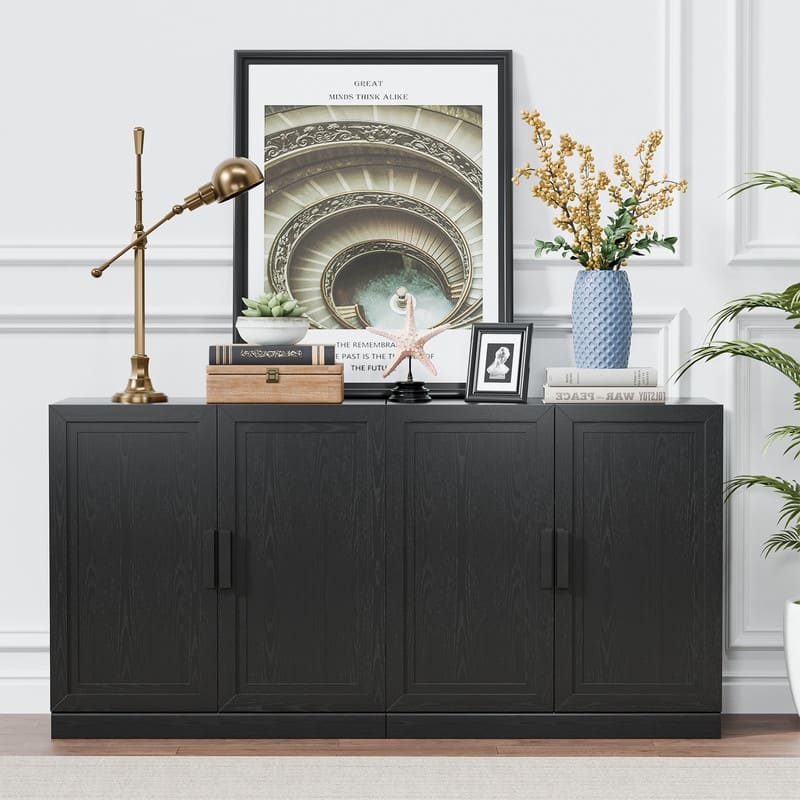 Sideboard Buffet Cabinet Farmhouse Kitchen Pantry Cabinet with Adjustable Shelves for Kitchen Dining Room Living Room