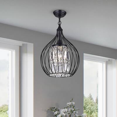 Argo 3-Light Black Semi-Flush Mount