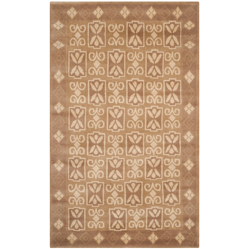 SAFAVIEH Couture Hand-knotted Nepalese Shefkije Wool Rug - 3' x 5' - Beige - Rectangle