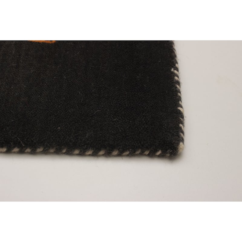 Kashkuli Gabbeh Grey Rug 2'6" x 9'9" - 2'6 x 9'9