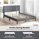 preview thumbnail 20 of 18, Costway Queen Upholstered Platform Bed Mattress Foundation Button