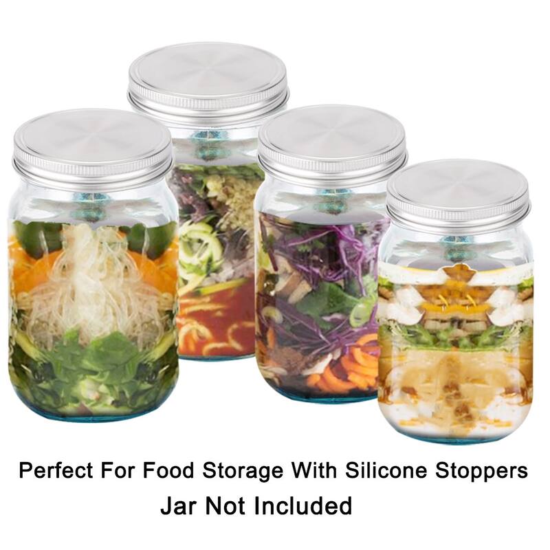 Stainless Steel Wide Mouth Mason Jar Lids for Mason Canning Jars Caps - 2pcs