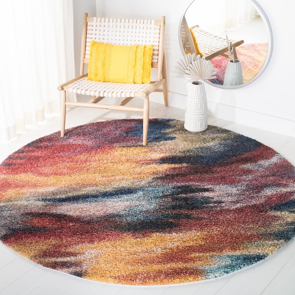 SAFAVIEH Calista Shag Gunhilde Abstract 1-inch Thick Rug