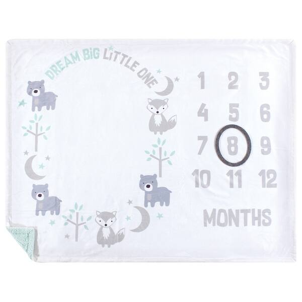 slide 1 of 1, Hudson Baby Infant Plush Holiday and Milestone Blanket, Dream Big, One Size - Dream Big - One Size One Size - Dream Big