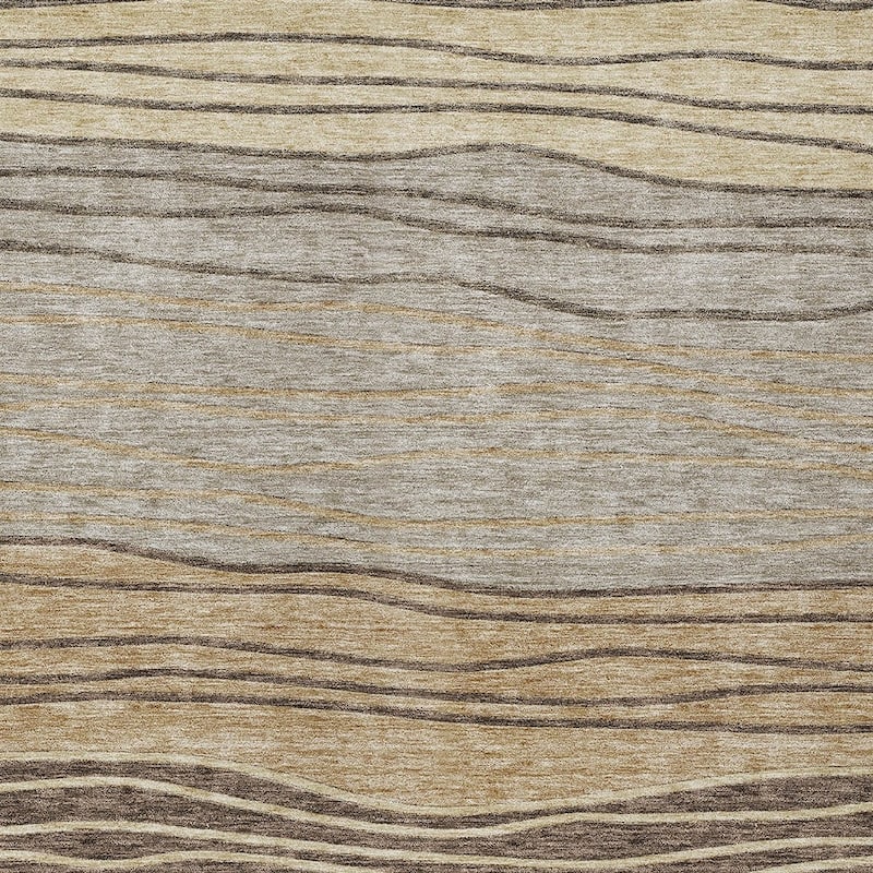 HomeRoots Striped Transitional Rectangle Outdoor Rug