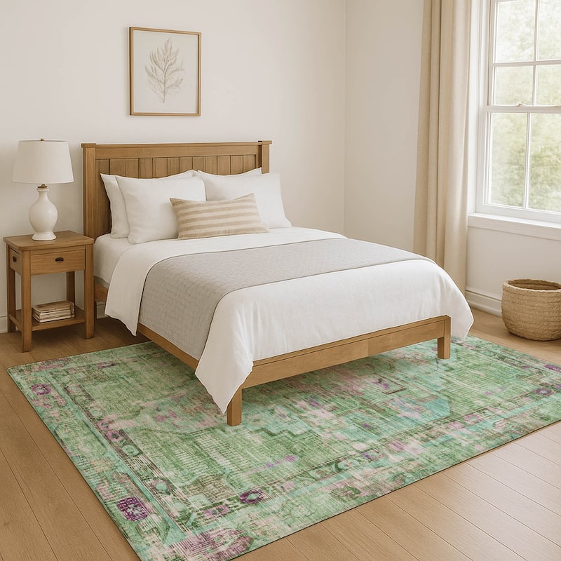 Premium Washable Super Soft Vintage Traditional Mayfield Rug