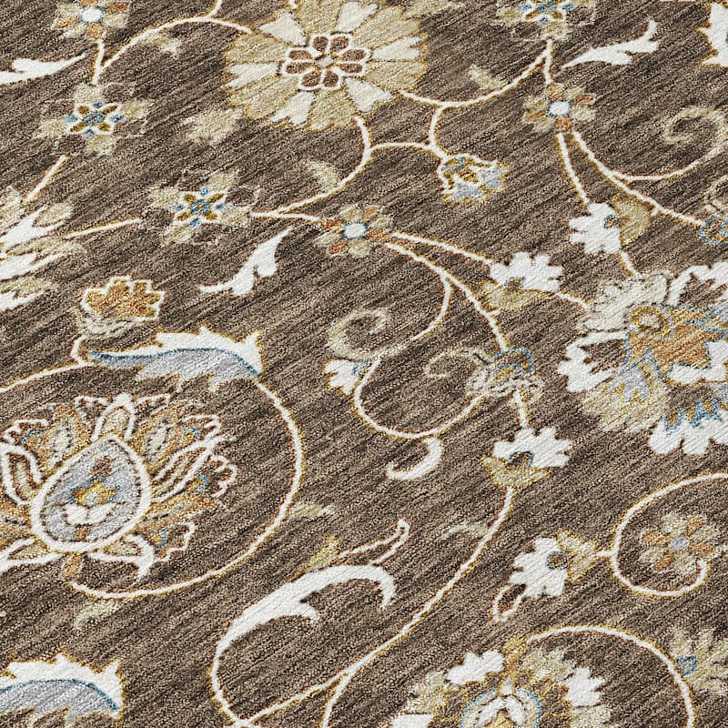 Machine Washable Indoor/ Outdoor Traditional KashanChantille Rug