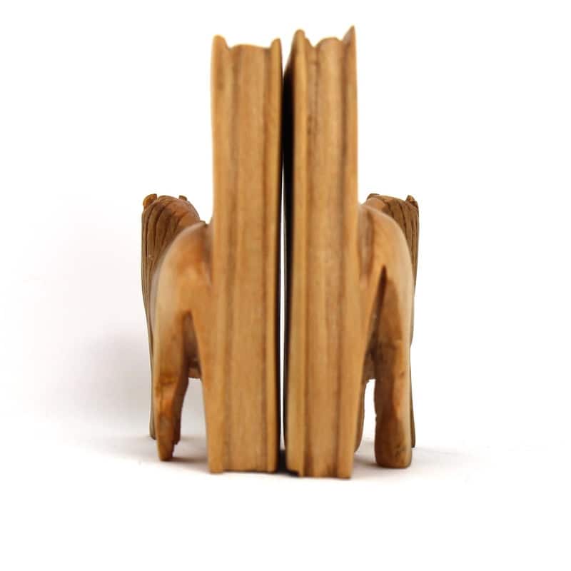 Handmade Jacaranda Wood Safari Bookends (Kenya)