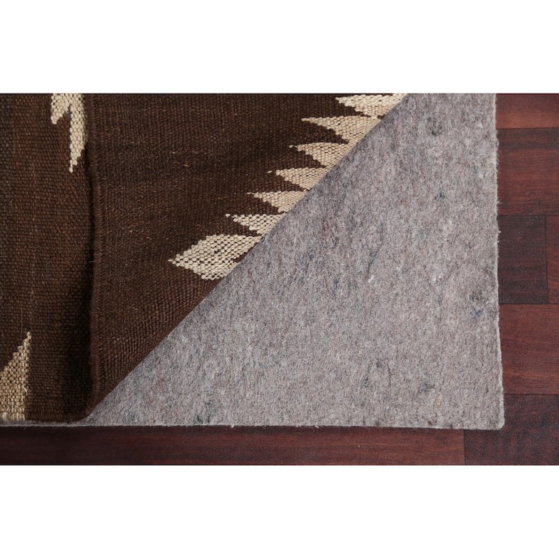 Natural Dye Tribal Geometric Kilim Oriental Area Rug Wool Flat-weave - 4'8" x 6'8"