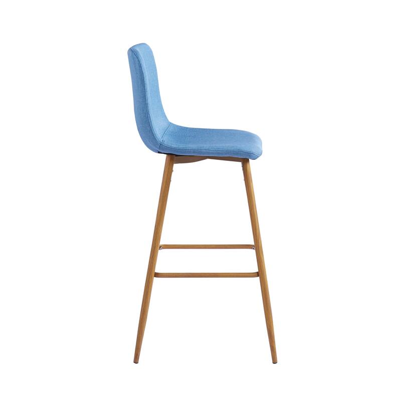 Porthos Home Eila Bar Stools Set of 2, Fabric Upholstery, Metal Legs