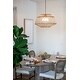 preview thumbnail 4 of 9, Hunter Brookhollow Rattan Pendant - Kitchen Island, Dining Room, Foyer - Casual, Modern, Transitional, Geometric - Designer!