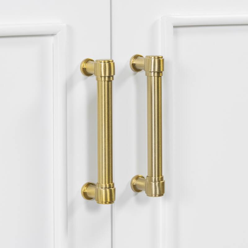 Bathroom Vanity with Ceramic Sink, Freestanding Bathroom Cabinet with Double Shelf, 1 Divided Drawer & 2 Soft Close Doors