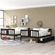 preview thumbnail 15 of 32, Full over Full Bunk Bed with 2 Drawers and Ladder for Bedroom