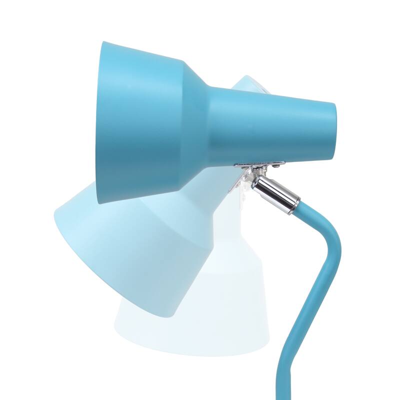 Desk Lamp with Cone Shade and Gooseneck - 15.25" - Cyan Blue