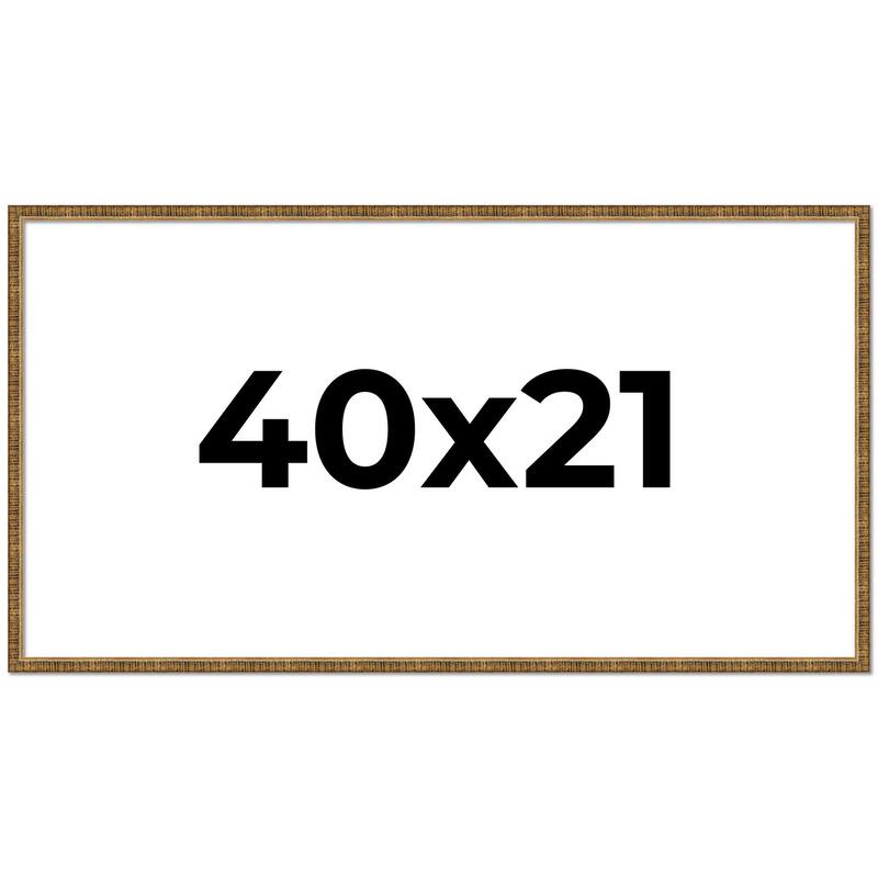 40x21 Frame Gold Picture Frame - Complete Modern Photo Frame Includes