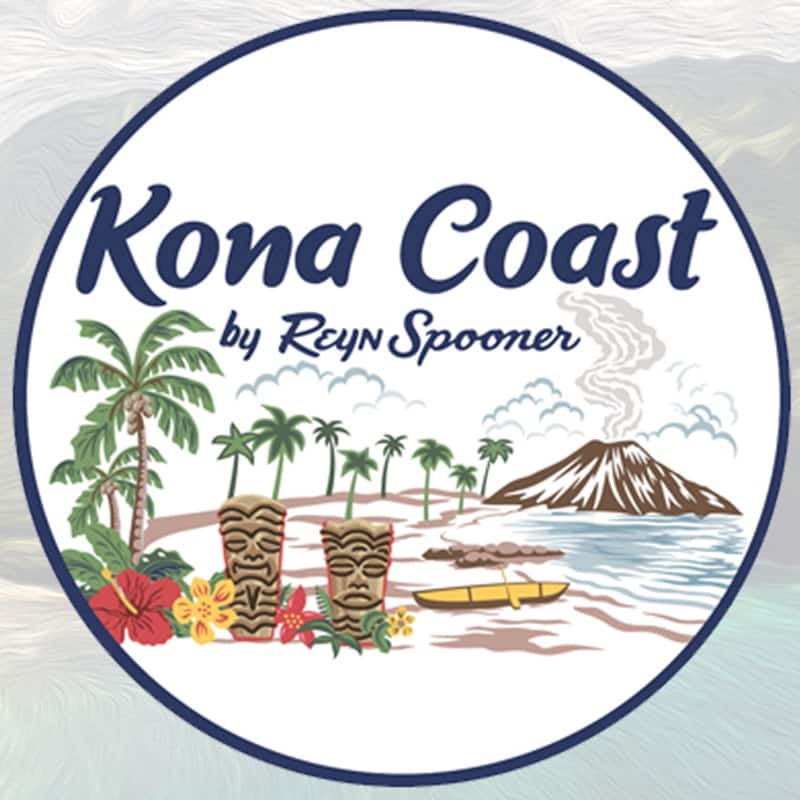 Reyn Spooner Kona Coast Kamea Teal Blue Tropical Leaf Flatweave Indoor/ Outdoor Area Rug