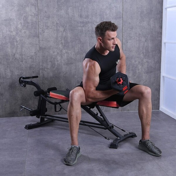 Zenova Adjustable Weight Bench for Full Body With Two Drawstrings