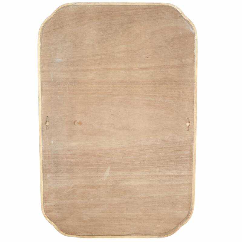 Wood Framed Functional Wall Mirror with Cabinet and Adjustable Shelves