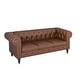 preview thumbnail 5 of 7, 83" Deep Button Tufted PU Leather Upholstered Loveseat Sofa Classic Chesterfield Sofa