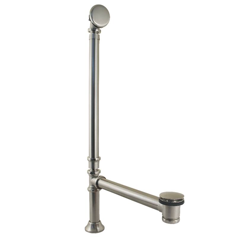 Vintage Swivel Ball Toe Touch Tub Waste and Overflow in Polished Chrome