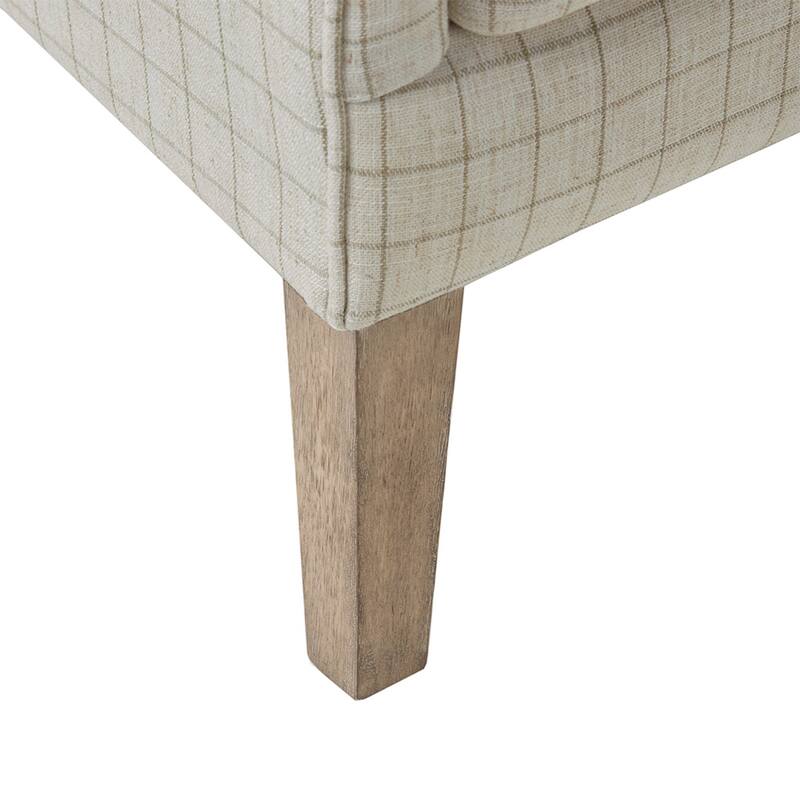 Roomfitters Modern High Back Wingback Chair, Upholstered Swoop Arm Lounge Seating for Living Room or Bedroom, Roomfitters, Beige