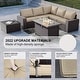 preview thumbnail 49 of 99, Outdoor Patio Furniture Set, All Weather PE Wicker Sectional Conversion Sofa set with Firepit(Optional)