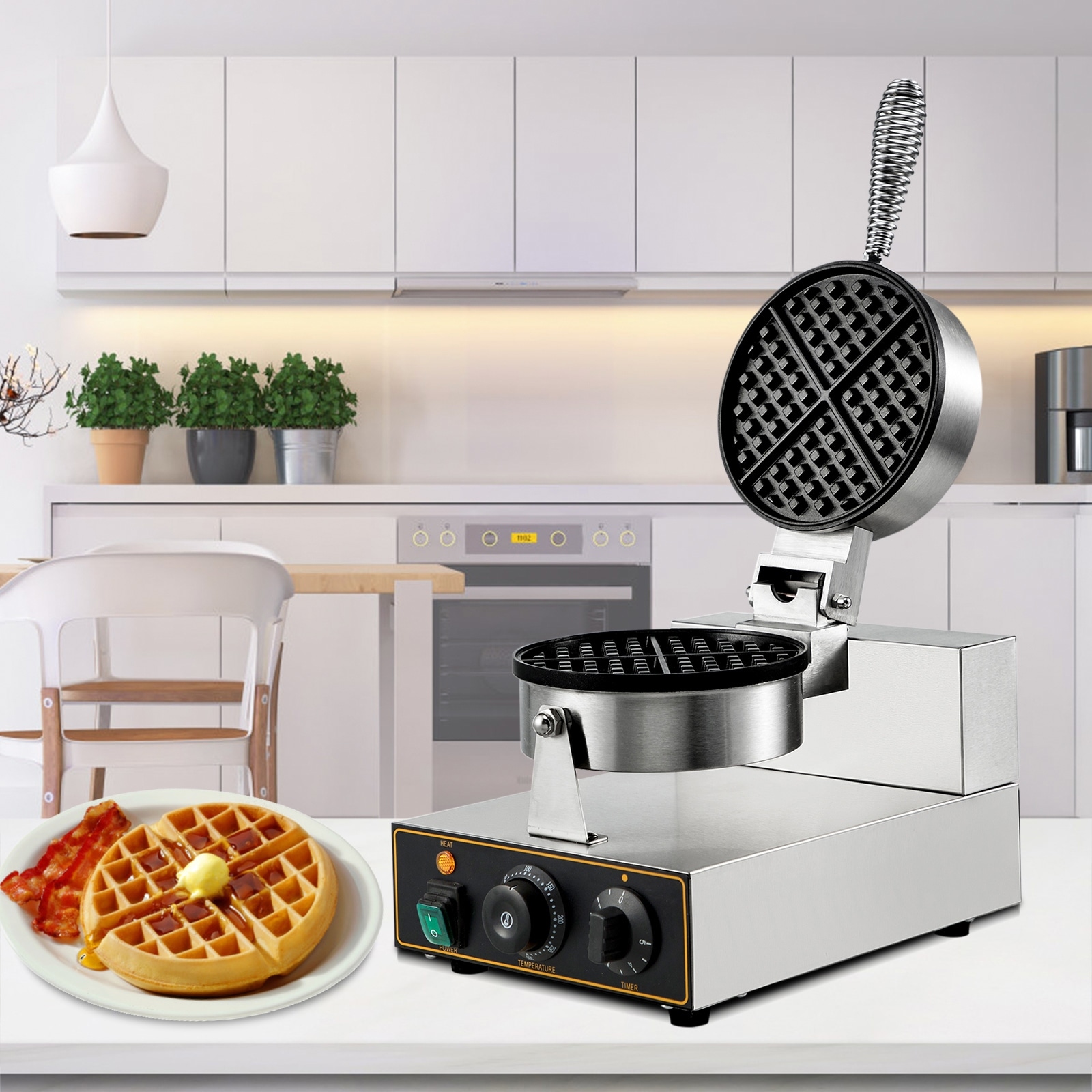 Mini Dutch Pancake Baker Waffle Cone 50 PCS 1700 W Commercial Electric  Waffle Maker Machine 1.8 in. for Restaurants
