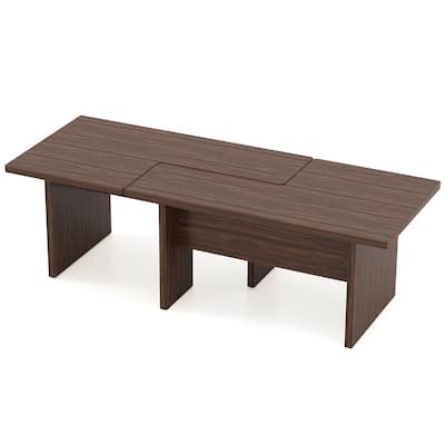 Modular Coffee Table Set of 2 L Shaped Nesting Tables Convertible Center Table for Living Room or Office - 35.5" x 20" x 16.5"