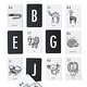 preview thumbnail 1 of 4, Wee Gallery Animal Alphabet Cards - Black - N/A