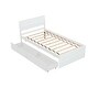 preview thumbnail 5 of 7, Twin Size Wood Bed Frame with Drawers, Wooden Platform Bed Frame with Headboard and 2 Storage Drawers, for Kids Teens Adults
