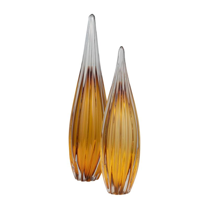 Sagebrook Home Artisan Abstract Paperweight Glass Modern Sculpture