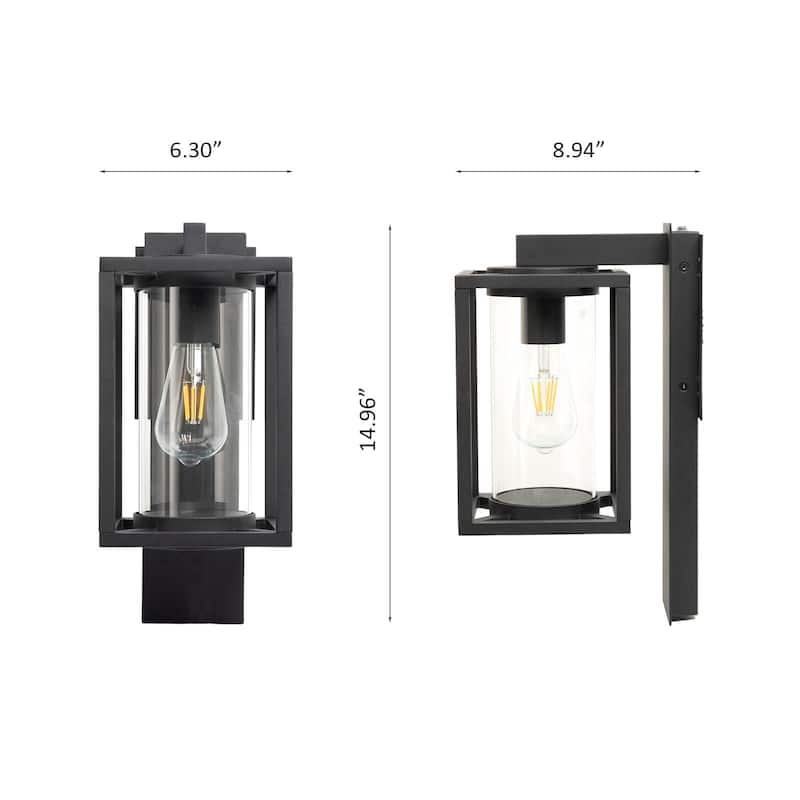 Outdoor Wall Light with Motion Sensor,Dusk to Dawn Pure Aluminum Wall Mount Lamp
