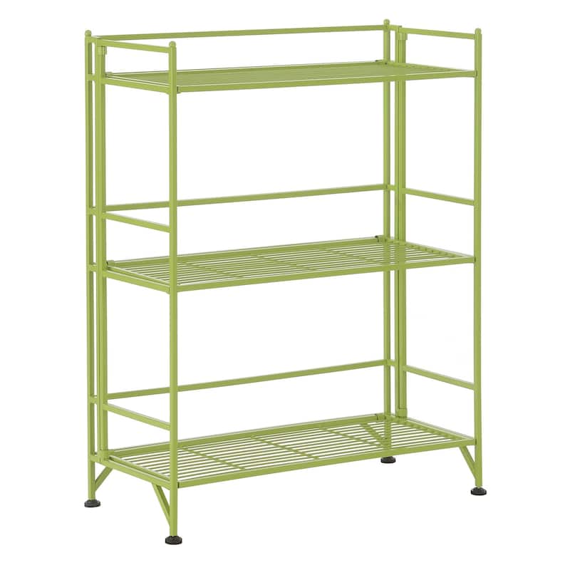 Convenience Concepts Xtra Storage 3 Tier Wide Folding Metal Shelf - Lime