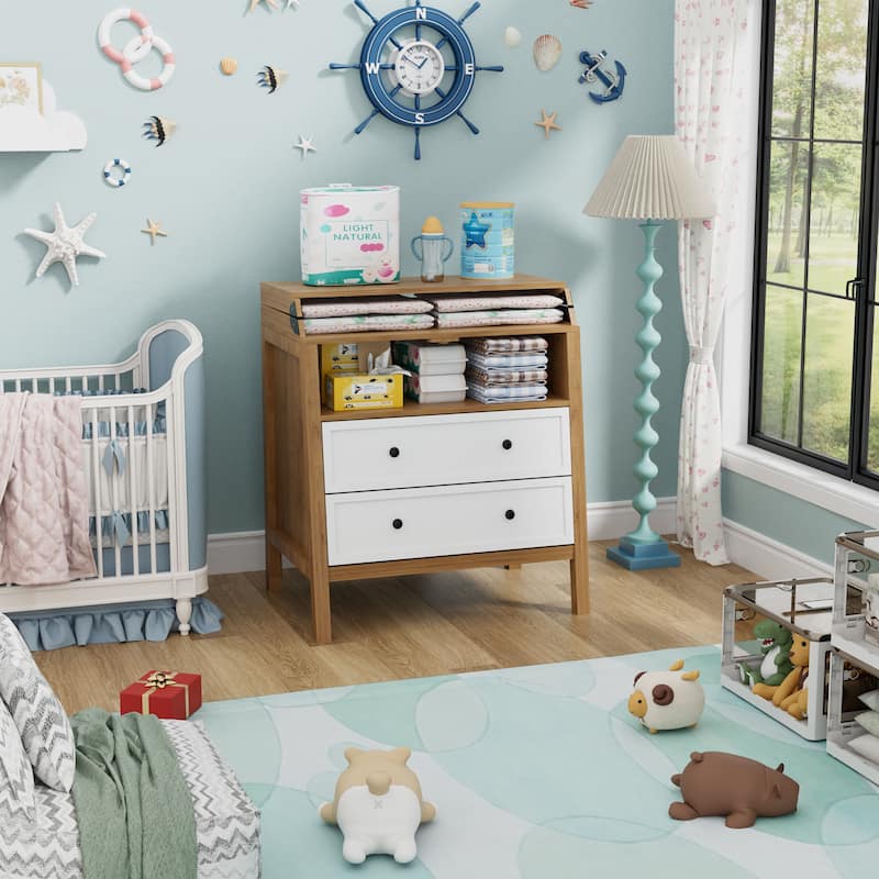 Baby Changing Table Multi-Functional 2 Drawer Dresser