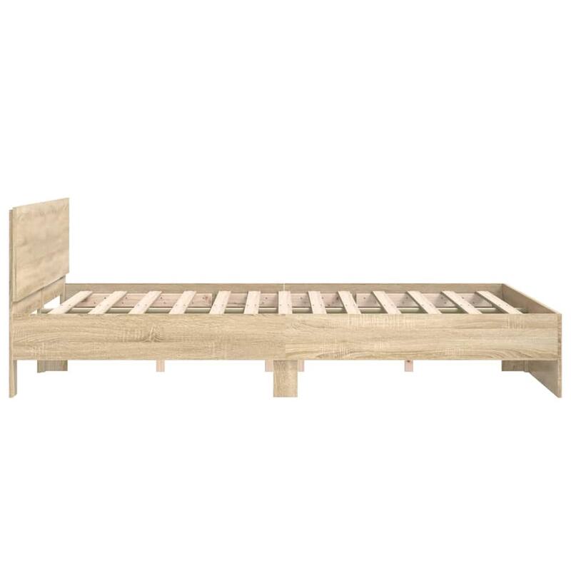 vidaXL Bed Frame Sonoma in Engineered Wood