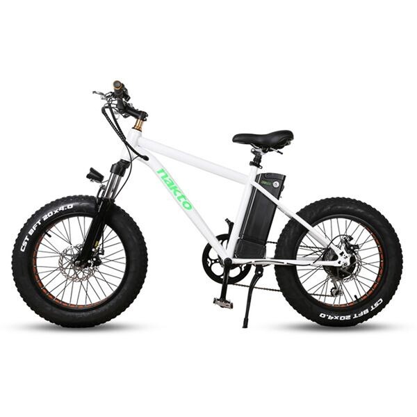 Nakto White Mini Cruiser Fat Tire 
