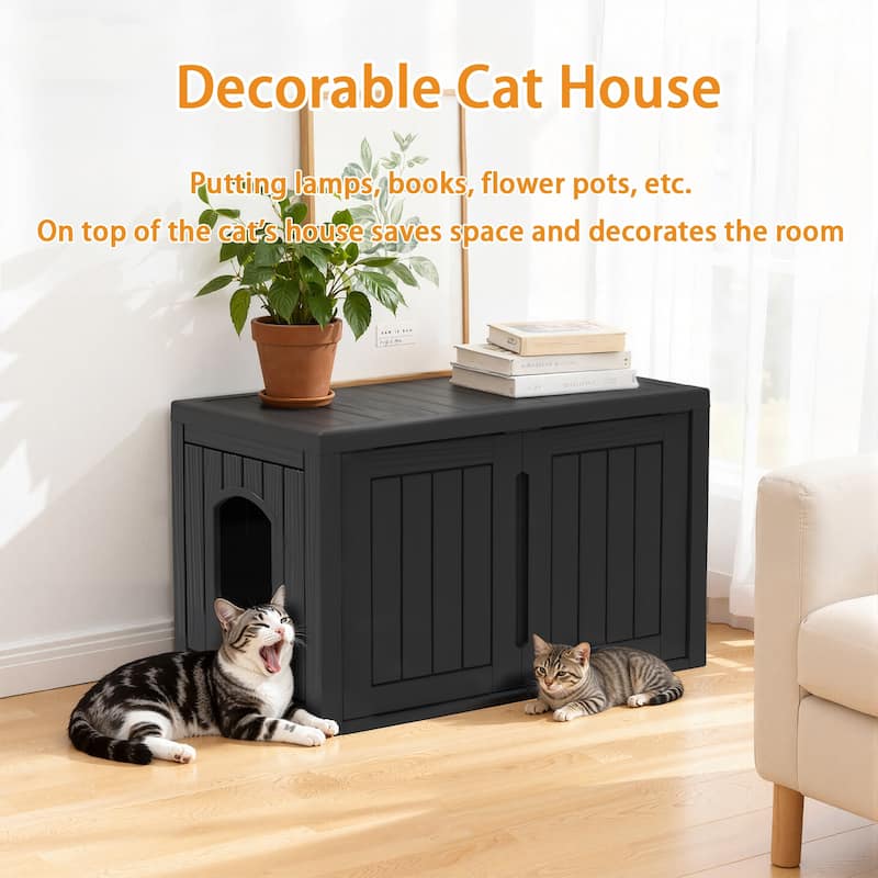 Resin outdoor cat house weatherproof anti-scratch anti-bite stray cats