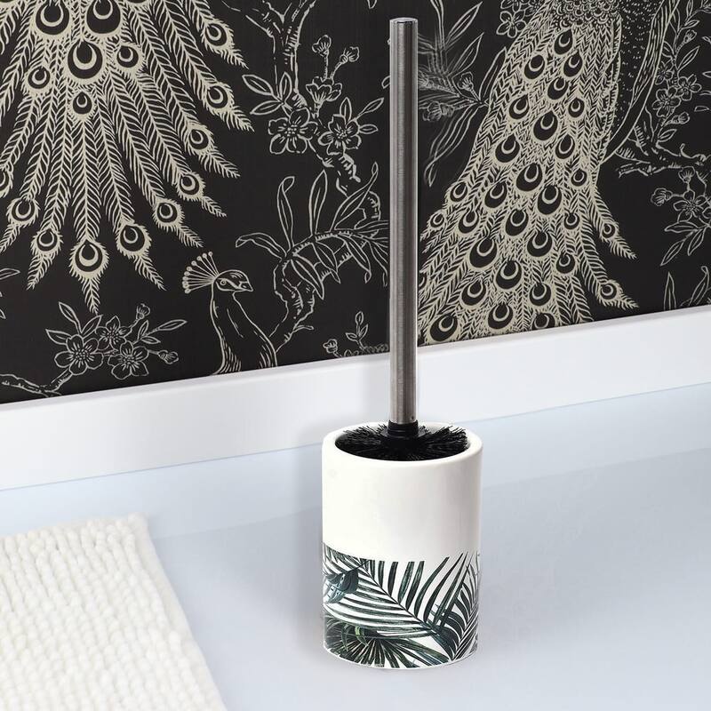 Bathroom Accessory Set 4-Pieces Tropical Bamboo Leaves