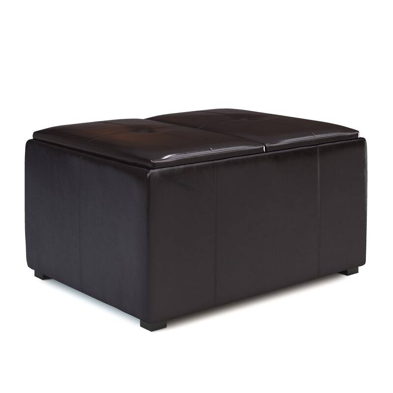 WYNDENHALL Franklin 34 inch Wide Contemporary Rectangle Table Ottoman