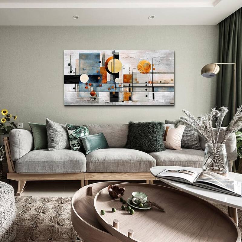 Color Block Line Canvas Prints, Abstract Pictures