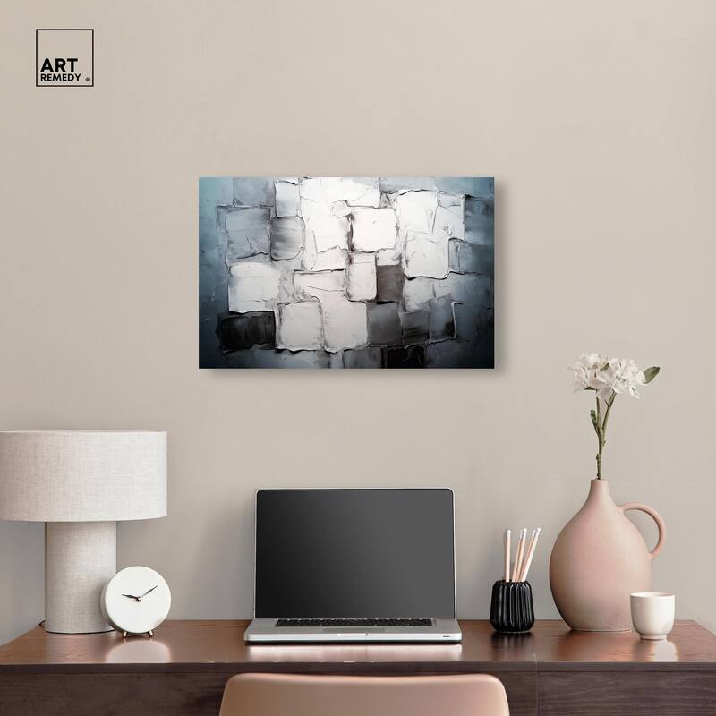 Urban Grid Canvas by Art Remedy, Gallery Wrapped